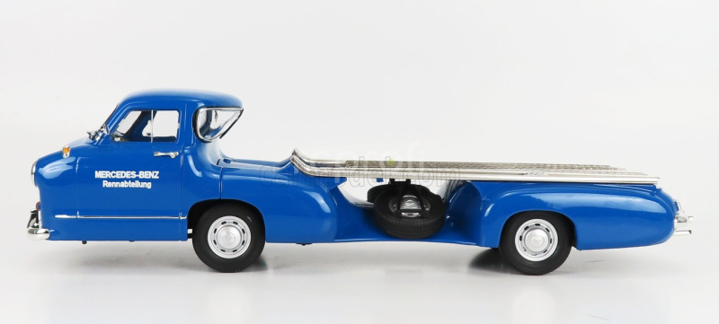 Werk83 Mercedes benz Truck Racing Car Transporter Rennabteilung 1955 1:18 Blue
