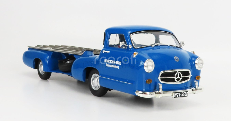 Werk83 Mercedes benz Truck Racing Car Transporter Rennabteilung 1955 1:18 Blue