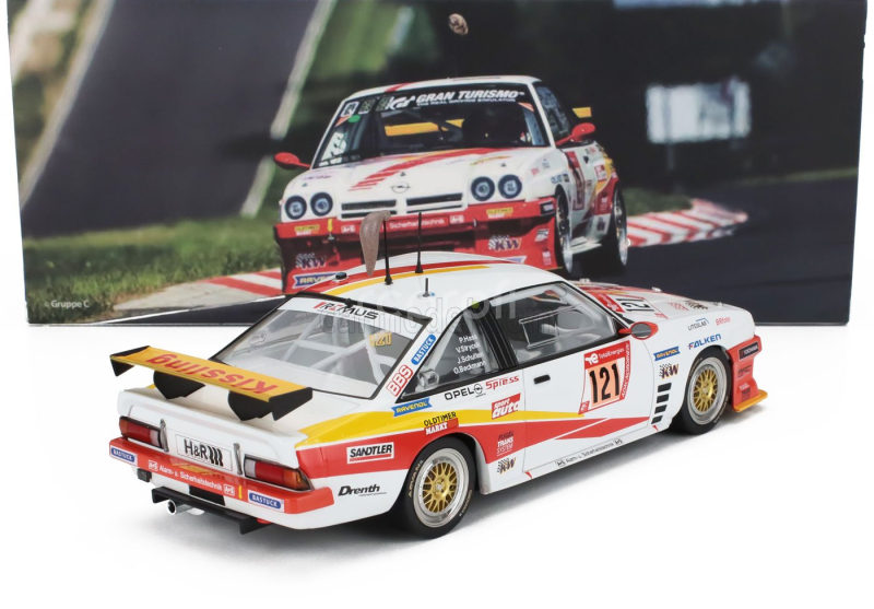 Werk83 Opel Manta Gt Team Automobilclub Von Deutschland N 121 24h Nurburgring 2023 Hans-olaf Beckmann - Peter Hass - Jurgen Schulten - Volker Strycek 1:18 Bílá Oranžová Žlutá