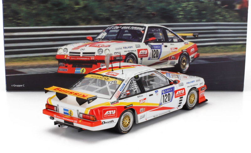 Werk83 Opel Manta Gt Team Kissling Motorsports N 120 24h Nurburgring 2018 Hans-olaf Beckmann - Peter Hass - Jurgen Schulten - Volker Strycek 1:18 Bílá Oranžová Žlutá