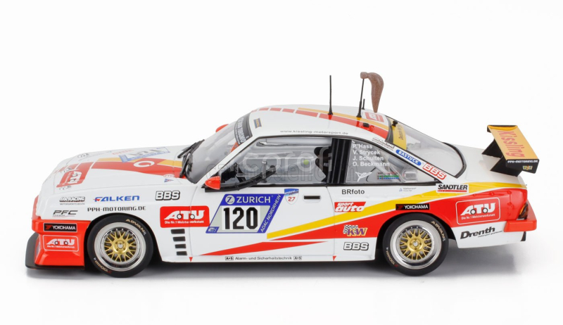 Werk83 Opel Manta Gt Team Kissling Motorsports N 120 24h Nurburgring 2018 Hans-olaf Beckmann - Peter Hass - Jurgen Schulten - Volker Strycek 1:18 Bílá Oranžová Žlutá