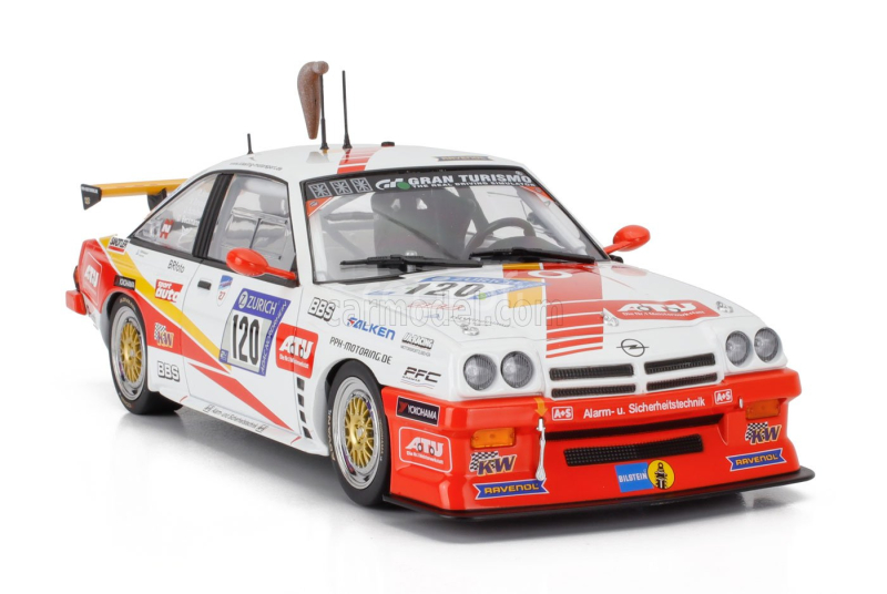 Werk83 Opel Manta Gt Team Kissling Motorsports N 120 24h Nurburgring 2018 Hans-olaf Beckmann - Peter Hass - Jurgen Schulten - Volker Strycek 1:18 Bílá Oranžová Žlutá