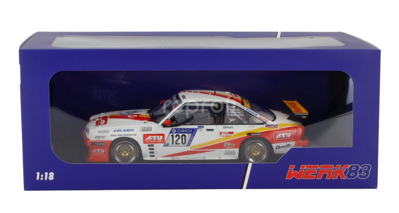 Werk83 Opel Manta Gt Team Kissling Motorsports N 120 24h Nurburgring 2018 Hans-olaf Beckmann - Peter Hass - Jurgen Schulten - Volker Strycek 1:18 Bílá Oranžová Žlutá