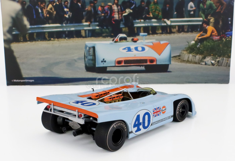 Werk83 Porsche 908/03 Spider Team John Wyer Automotive Engineering Gulf N 40 2nd Targa Florio 1970 Pedro Rodriguez - Leo Kinnunen 1:18 Světle Modrá Oranžová