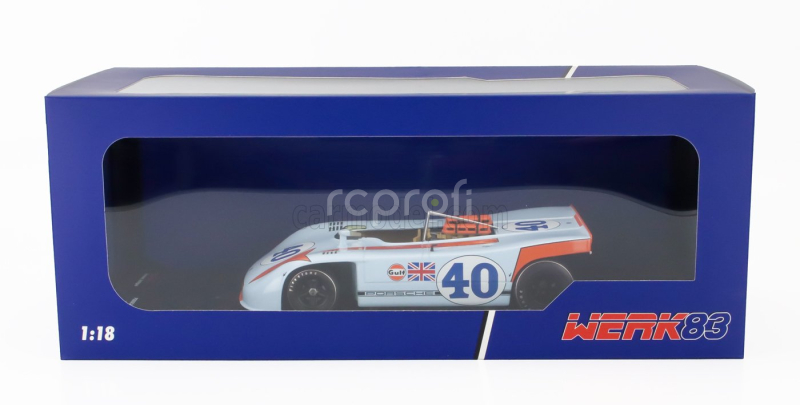 Werk83 Porsche 908/03 Spider Team John Wyer Automotive Engineering Gulf N 40 2nd Targa Florio 1970 Pedro Rodriguez - Leo Kinnunen 1:18 Světle Modrá Oranžová