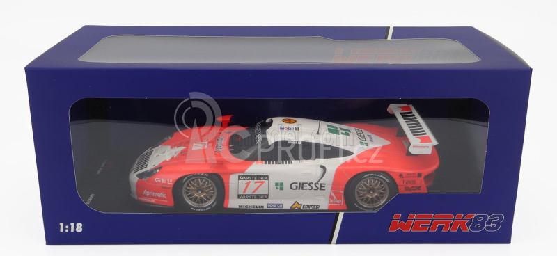 Werk83 Porsche 911 3.2l Gt1 Evo Team  N 17 Fia Gt Championship 1997 Emmanuel Collard - Mauro Baldi 1:18 Červená Bílá