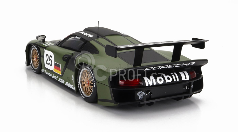 Werk83 Porsche 911 3.2l Gt1 Evo Team Porsche Ag N 25 Pre Qualifying 24h Le Mans 1997 T.boutsen - H.j.stuck - Y.dalmas 1:18 Zelená