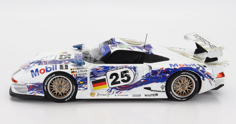 Werk83 Porsche 911 Gt1 3.2l Turbo Team Porsche Ag Mobil1 N 25 2nd 24h Le Mans 1996 T.boutsen - H.j.stuck - B.wollek 1:18 Bílá Modrá