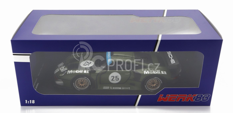 Werk83 Porsche 911 Gt1 3.2l Turbo Team Porsche Ag Mobil1 N 25 Pre Qualifying 2nd 24h Le Mans 1996 T.boutsen - H.j.stuck - B.wollek 1:18 Matt Green