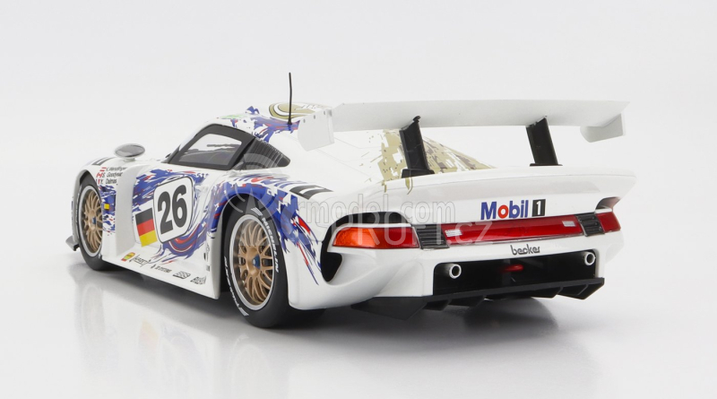 Werk83 Porsche 911 Gt1 3.2l Turbo Team Porsche Ag Mobil1 N 26 3rd 24h Le Mans 1996 Y.dalmas -  K.wendlinger - S.goodyear 1:18 Bílá Modrá
