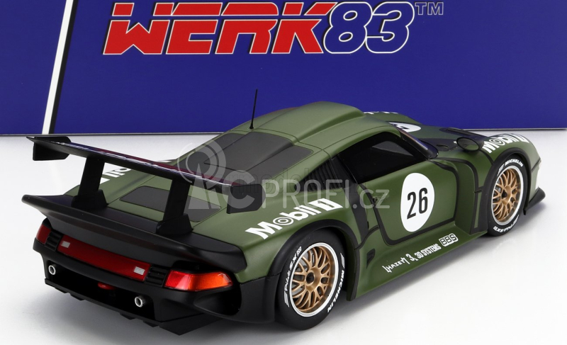Werk83 Porsche 911 Gt1 3.2l Turbo  Team Porsche Ag Mobil1 N 26 Pre Qualifying 24h Le Mans 1996 Y.dalmas - H.j.stuck - K.wendlinger 1:18 Zelená