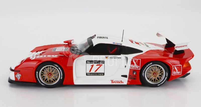Werk83 Porsche 911 Gt1 3.2l Turbo Team Societe Jb N 17 24h Spa 1997 E.collard - J.von Gartzen 1:18 Červená Bílá