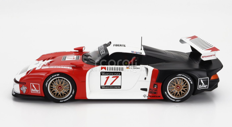 Werk83 Porsche 911 Gt1 3.2l Turbo Team Societe Jb N 17 Fia Gt Nurburgring 1997 E.collard - J.von Gartzen 1:18 Červená Bílá