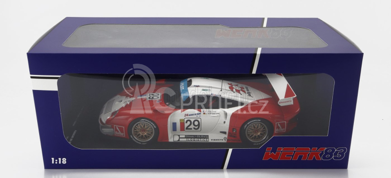 Werk83 Porsche 911 Gt1 3.2l Turbo Team Societe Jb N 29 24h Le Mans 1997 A.ferte - J.von Gartzen - O.thevenin 1:18 Červená Bílá