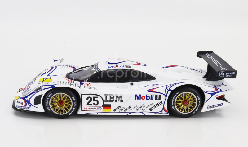 Werk83 Porsche 911 Gt1-98 3.2l Turbo Team Porsche Ag Mobil-1 N 25 2nd 24h Le Mans 1998 Uwe Alzen - Jorg Muller - Bob Wollek 1:18 Bílá Modrá Červená