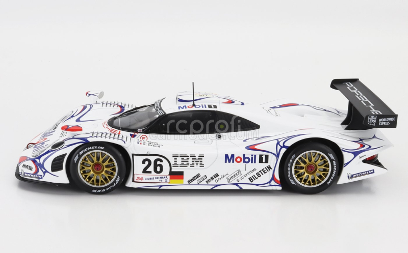 Werk83 Porsche 911 Gt1-98 3.2l Turbo Team Porsche Ag Mobil-1 N 26 Winner 24h Le Mans 1998 Allan Mcnish - Laurent Aiello - Stephane Ortelli 1:18 Bílá Modrá Červená