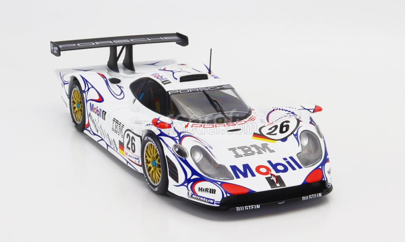 Werk83 Porsche 911 Gt1-98 3.2l Turbo Team Porsche Ag Mobil-1 N 26 Winner 24h Le Mans 1998 Allan Mcnish - Laurent Aiello - Stephane Ortelli 1:18 Bílá Modrá Červená