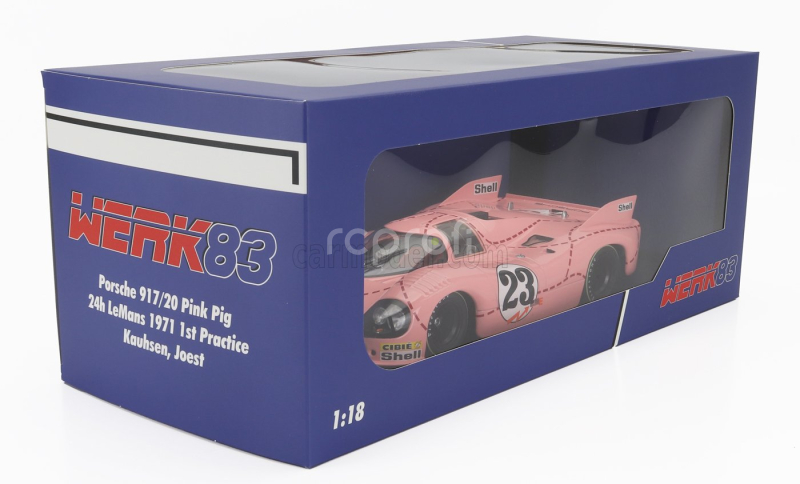 Werk83 Porsche 917/20 4.9l Team Martini International Racing Pink Pig N 23 1st Practice 24h Le Mans 1971 Reinhold Jost - Willi Kauhsen 1:18 Pink