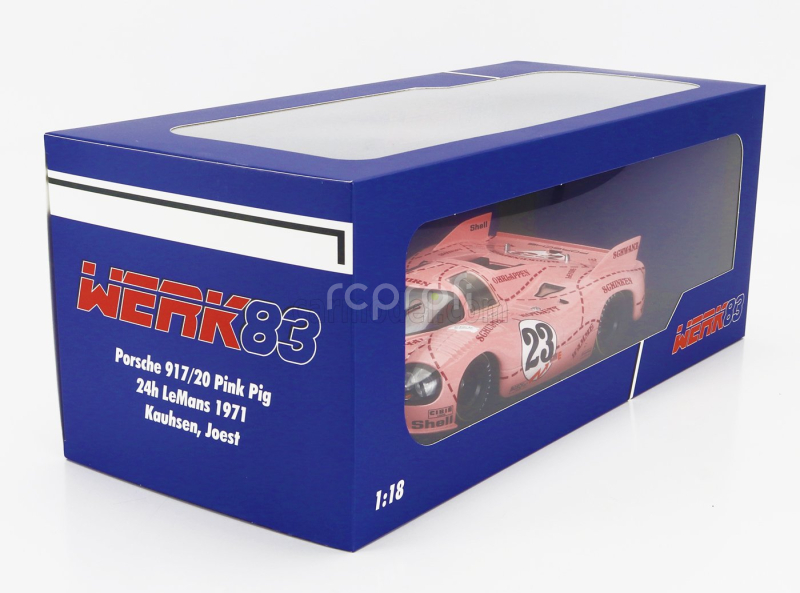 Werk83 Porsche 917/20 4.9l Team Martini International Racing Pink Pig N 23 24h Le Mans 1971 Reinhold Jost - Willi Kauhsen 1:18 Pink