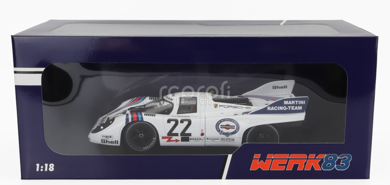 Werk83 Porsche 917k 4.9l Team Martini Racing N 22 Winner 24h Le Mans 1971 Helmut Marko - Gijs Van Lennep 1:18 Bílá Modrá