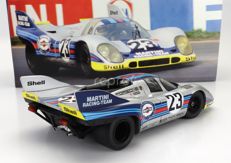 Werk83 Porsche 917k 4.9l Team Martini Racing N 23 1000km Spa 1971 Helmut Marko - Gijs Van Lennep 1:18 Stříbrná Červená Modrá Žlutá