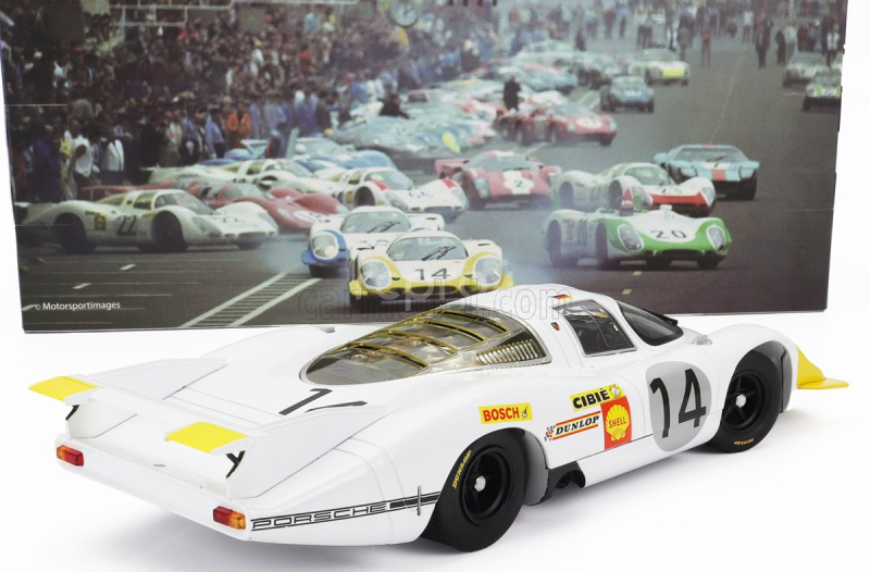 Werk83 Porsche 917lh 4.5l Team Porsche System Engeneering N 14 24h Le Mans 1969 Rolf Stommelen - Kurt Ahrens Jr. 1:18 Bílá Žlutá