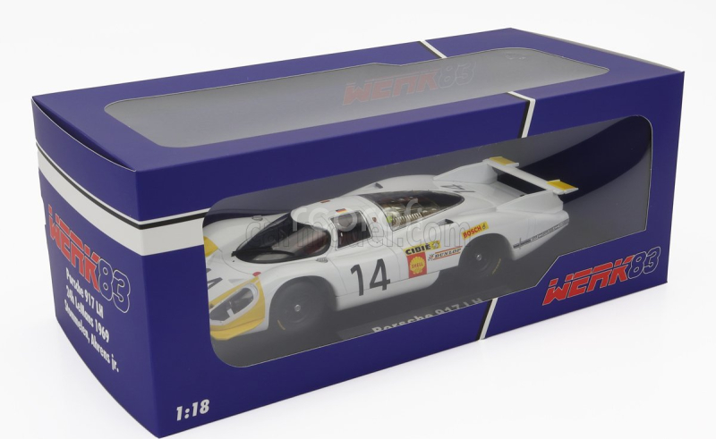 Werk83 Porsche 917lh 4.5l Team Porsche System Engeneering N 14 24h Le Mans 1969 Rolf Stommelen - Kurt Ahrens Jr. 1:18 Bílá Žlutá