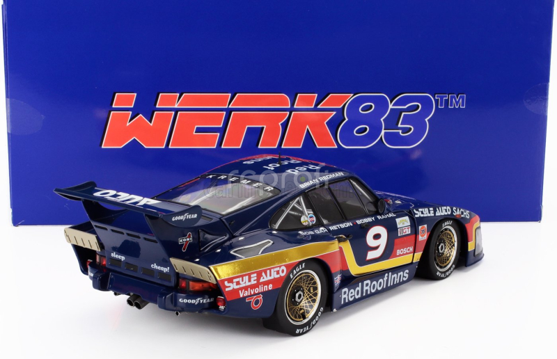 Werk83 Porsche 935 K3 3.2l Twin Turbo Team Garretson N 9 Winner 24h Daytona 1981 Bob Garretson - Bobby Rahal - Brian Redman 1:18 Modrá Zlatá Červená