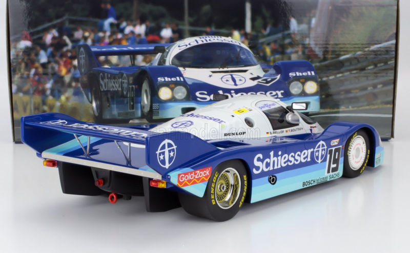 Werk83 Porsche 956b 2.6l Turbo Team Brun Motorsport N 19 1000km Spa 1985 Stefan Bellof - Thierry Boutsen 1:12 2 Tóny Modré Bílé