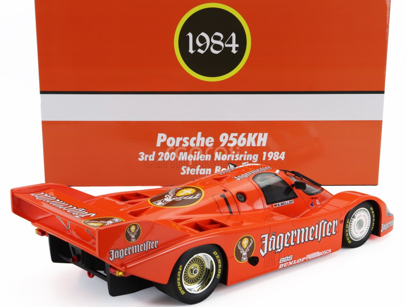 Werk83 Porsche 956b Jagermeister Team Brun Motorsport N 1 3rd 200 Miles Norisring 1984 Stefan Bellof 1:12 Orange