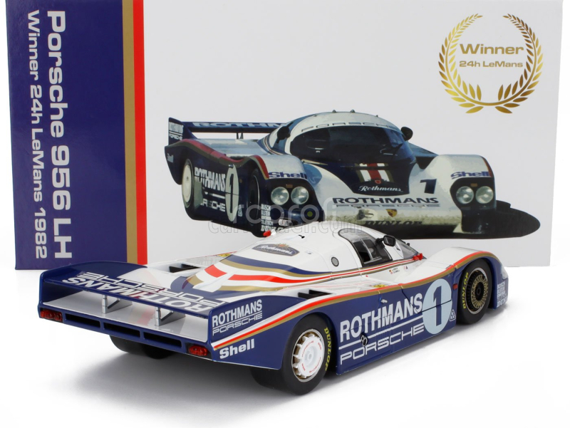 Werk83 Porsche 956lh 2.6l F6 Twin Turbo Team Rothmans Porsche System N 1 Winner 24h Le Mans 1982 Jacky Ickx - Derek Bell 1:18 Bílá Modrá