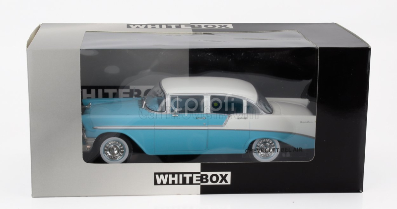 Whitebox Chevrolet Bel Air Hard-top 1956 1:24 Světle Modrá Bílá