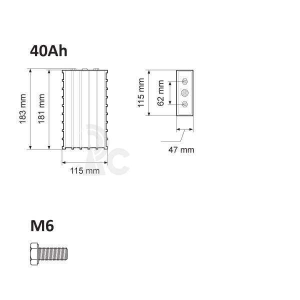 WINSTON WB-LYP40AHA LiFeYPO4 (3.3V/40Ah)