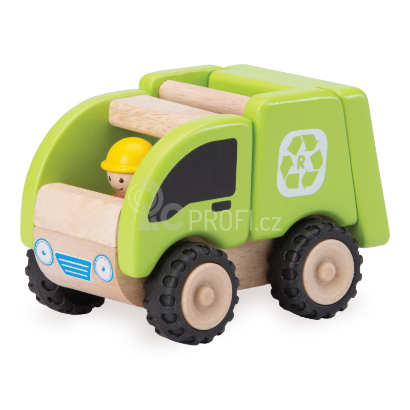Wonderworld Dřevěné mini popelářské auto