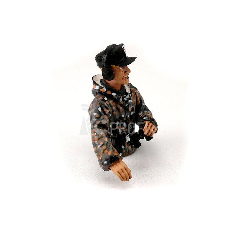 1/16 půl figurka německého velitele tanku z 2 sv. války, letní kamufláž, ručně malovaný