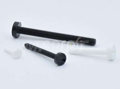 1316W Polyamidový šroub M4x40 bílý s uzavřenou přímou drážkou, 4ks