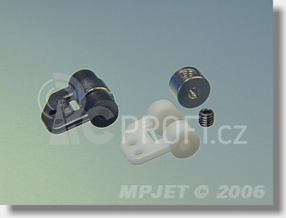 2261 Ovládací páka náhonu křidélek pr.2,5mm Bílá 2 ks