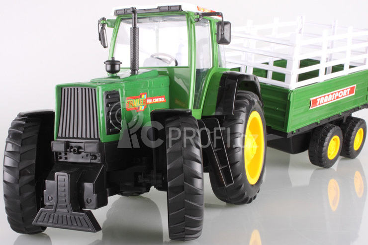 RC traktor s vlekem - ovládaný přes kabel