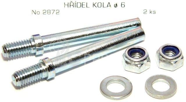 2872 hřídel kola průměr 6mm, 2ks