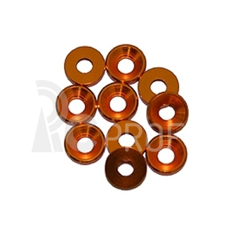 3 mm. alu konické podložky zlaté (10 ks.)