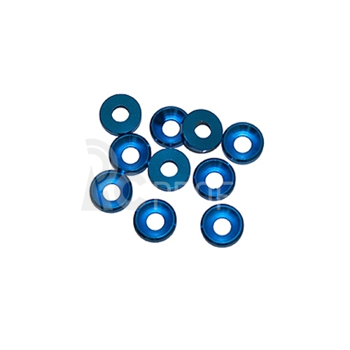 4 mm.alu podložky modré (10 ks.)