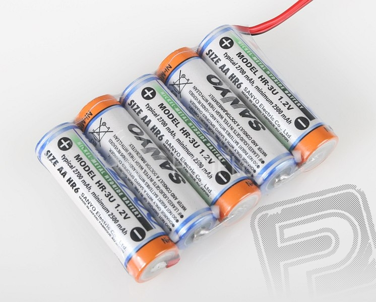 6.0V 2700AA Sanyo RX 5čl. přijímačový (plochý)