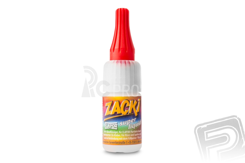 852728 ZACKI super řídké vteřinové lepidlo na Elapor 10g