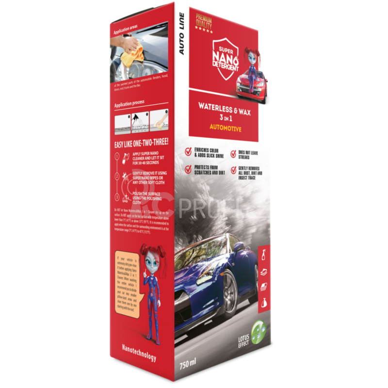 NANOPROTECH GNP Waterless & Wax 3v1 Automotive 750ml
