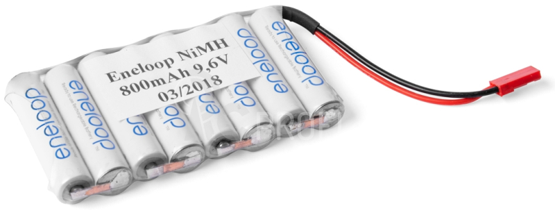 9.6V 800 AAA ENELOOP Sanyo RX 8čl. přijímačový (plochý)