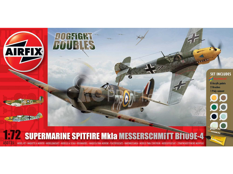 Airfix Supermarine Spitfire Mk1a, Messerschmitt BF109E-4 (1:72)