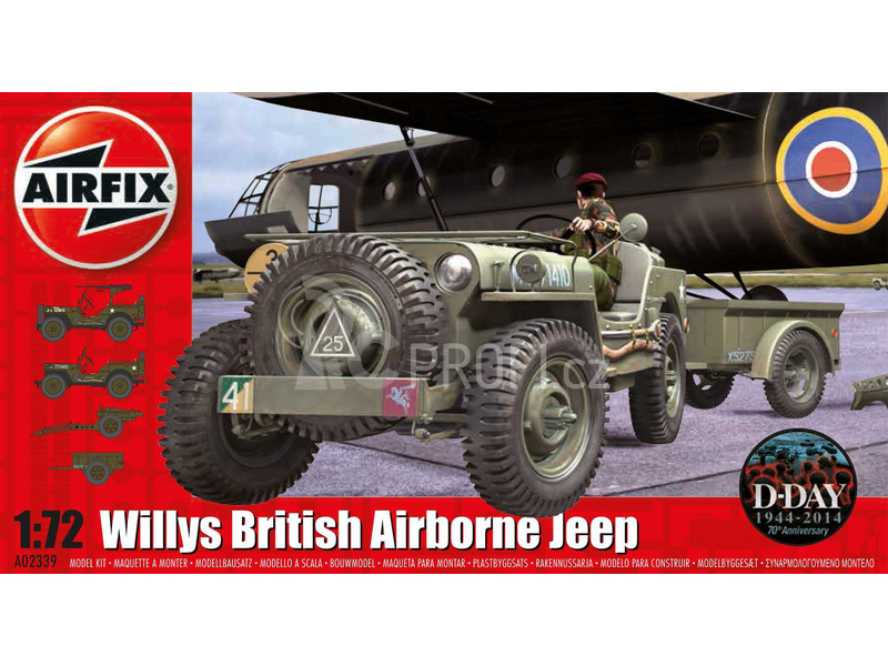 Airfix Willys Jeep, Trailer a 6PDR Gun (1:72)