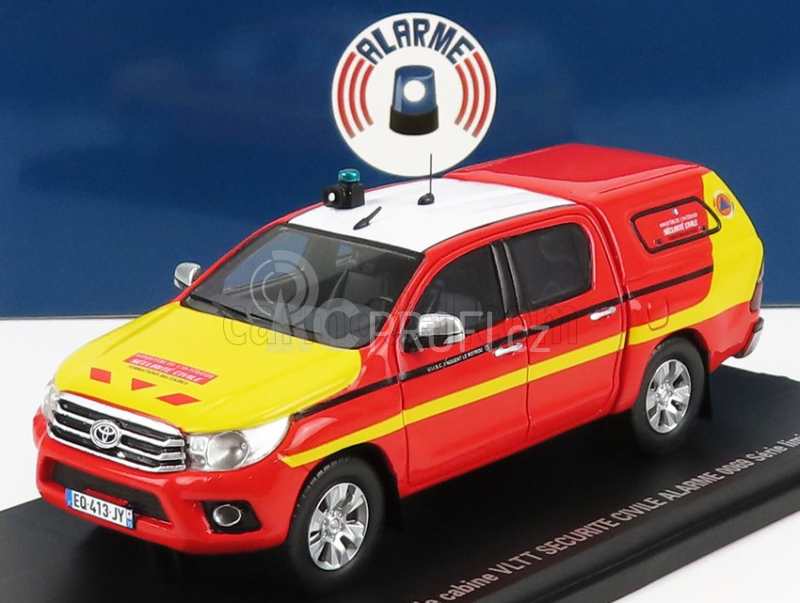 Alarme Toyota Hi-lux Double Cabine Pick-up Closed Securite Civile 2011 1:43 Červená Žlutá