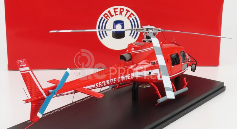 Alerte Aerospatiale As 350 Helicopter Securite Civile 1979 1:43 Red