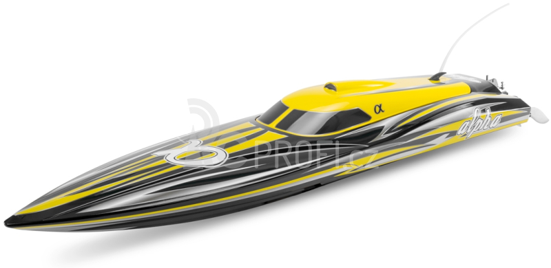 RC rychlostní člun Alpha 1000mm RTR brushless, žlutá - Hobbywing ESC